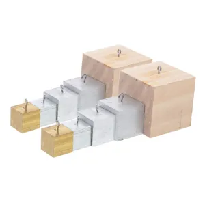 10pcs Density Cubes Set Physics Experiment Kit with Copper Iron Aluminum and Wooden Cubes for Density and Specific Activities Space-Saving Design with Convenient Hooks