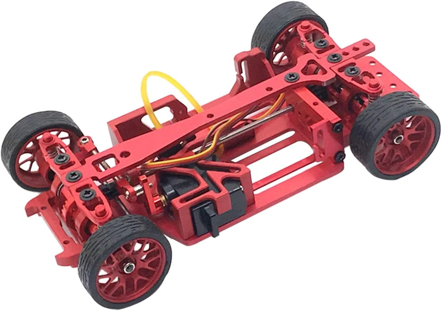 1/28 RC Car Wheelbase Frame Adjustable Wheelbase Assembled DIY for WTY Mini Q RC Crawler Accs Parts Remote Control Vehicle - (Color: Blue, CN)