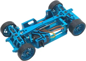 1/28 RC Car Wheelbase Frame Adjustable Wheelbase Assembled DIY for WTY Mini Q RC Crawler Accs Parts Remote Control Vehicle - (Color: Blue, CN)