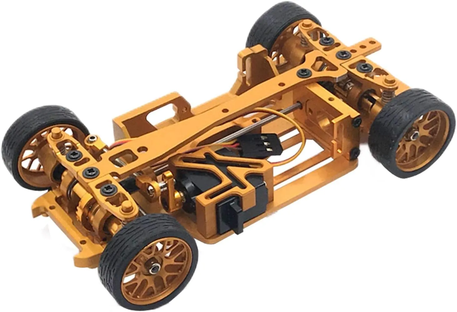1/28 RC Car Wheelbase Frame Adjustable Wheelbase Assembled DIY for WTY Mini Q RC Crawler Accs Parts Remote Control Vehicle - (Color: Blue, CN)