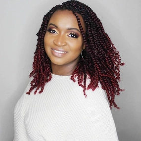 12 Inch Passion Twist Crochet Hair for Black Women 8 Packs Pre-twisted Passion Twist Hair Pre-looped Crochet Braids Bohemian Twists Synthetic Braiding Hair Extensions (12Strands/Pack;TBUG#)