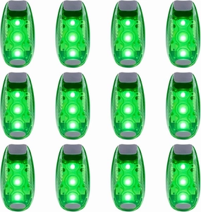 12 Pack Led Safety Light, Safety Light, High Visibility Strobe Running Lights Used for Bicycle, Walking Etc. Clip-On Running Lights Clip to Clothes Strap to Wrist, Bike Or Anywhere