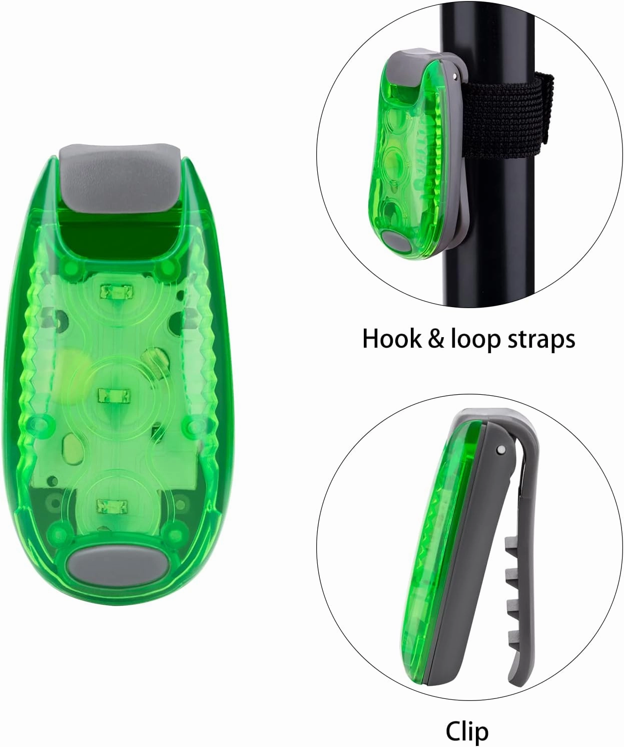 12 Pack Led Safety Light, Safety Light, High Visibility Strobe Running Lights Used for Bicycle, Walking Etc. Clip-On Running Lights Clip to Clothes Strap to Wrist, Bike Or Anywhere