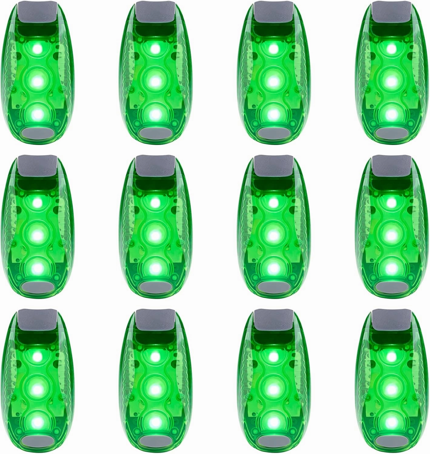 12 Pack Led Safety Light, Safety Light, High Visibility Strobe Running Lights Used for Bicycle, Walking Etc. Clip-On Running Lights Clip to Clothes Strap to Wrist, Bike Or Anywhere