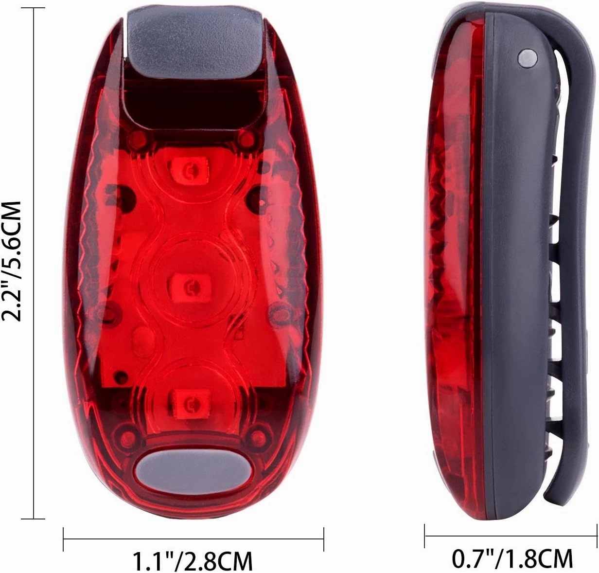 12 Pack Led Safety Light, Safety Light, High Visibility Strobe Running Lights Used for Bicycle, Walking Etc. Clip-On Running Lights Clip to Clothes Strap to Wrist, Bike Or Anywhere