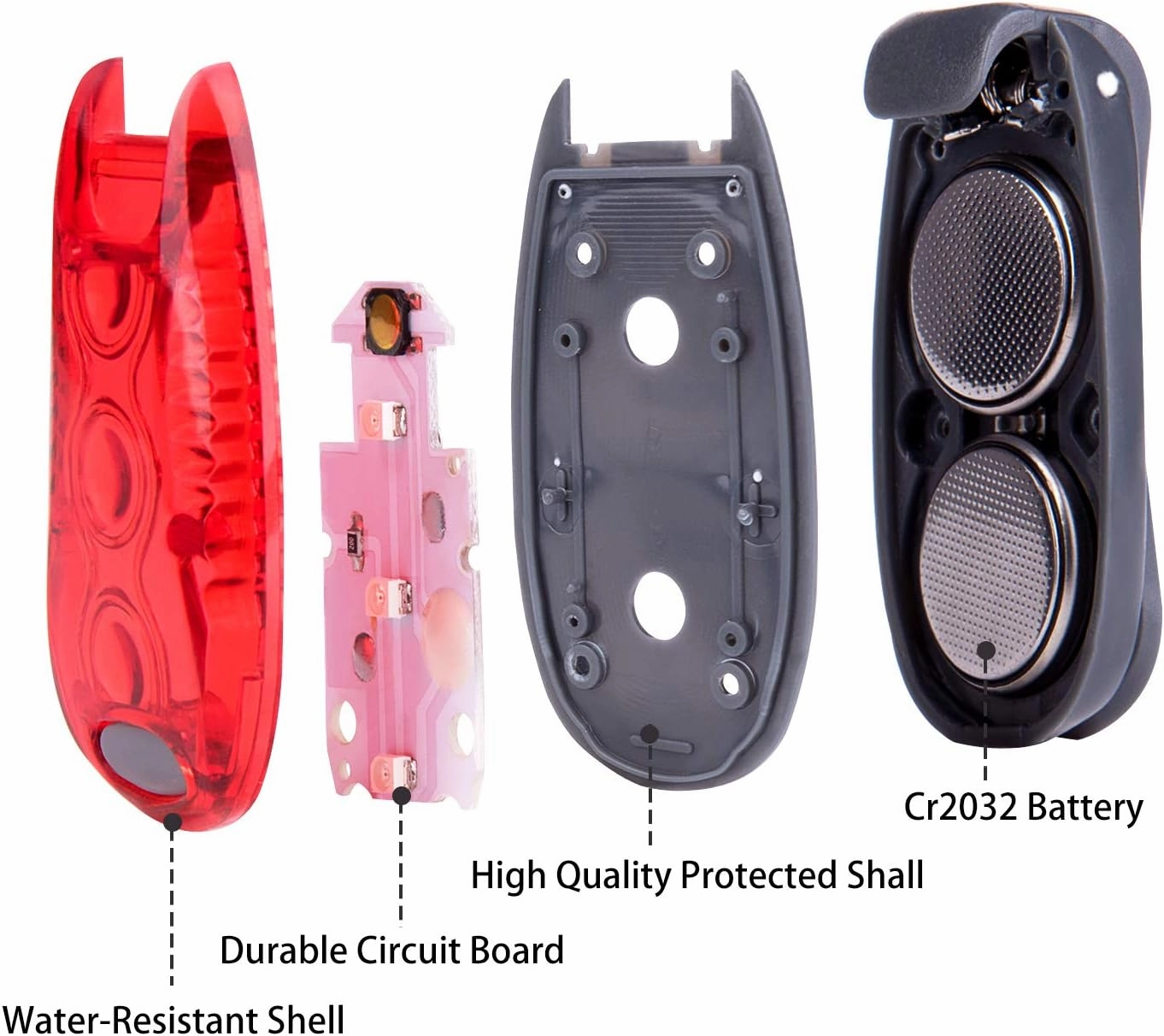 12 Pack Led Safety Light, Safety Light, High Visibility Strobe Running Lights Used for Bicycle, Walking Etc. Clip-On Running Lights Clip to Clothes Strap to Wrist, Bike Or Anywhere