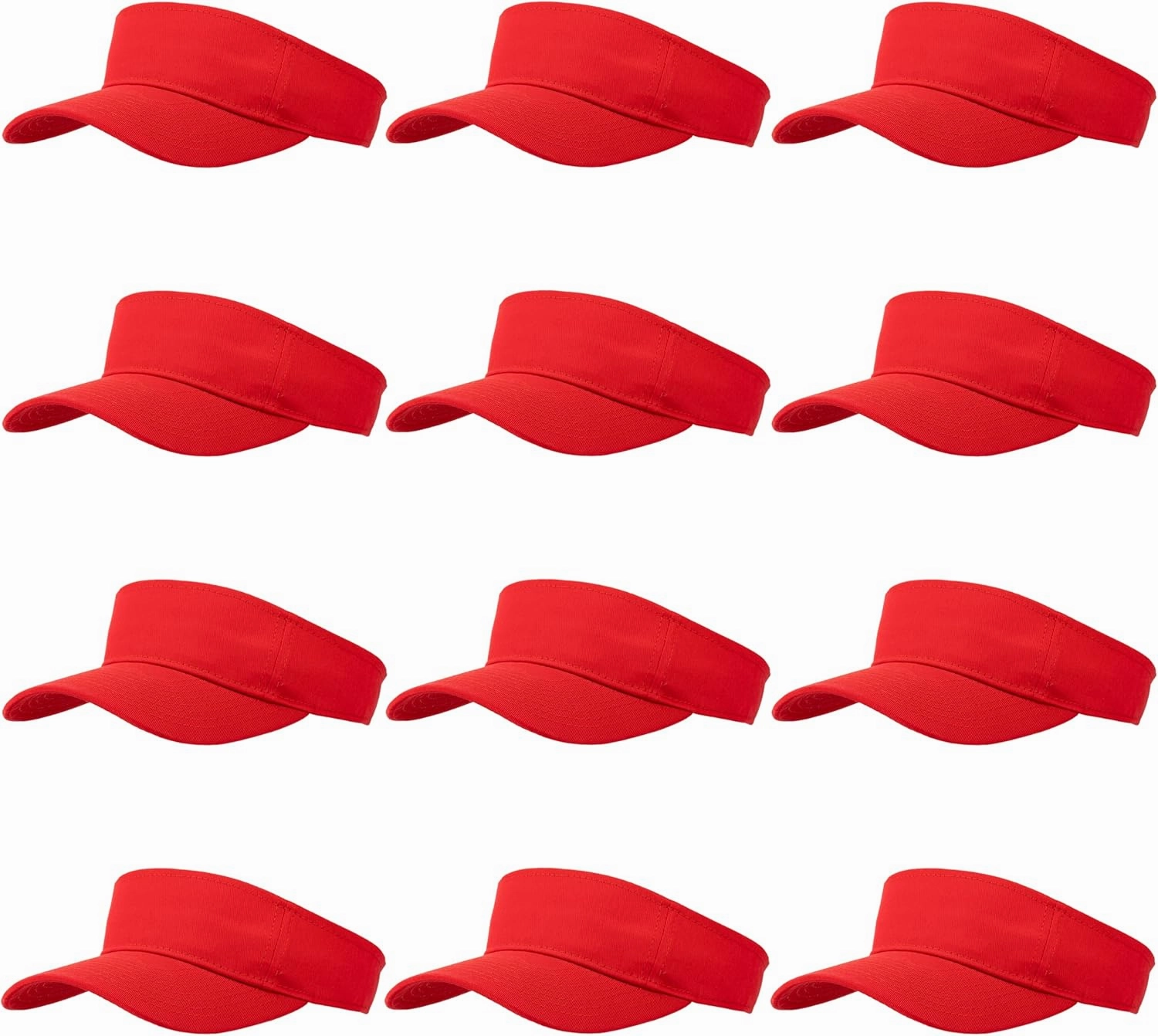 12 Pcs Sun Visor for Women Men Outdoor Sport Golf Tennis Softball, Adjustable Visors Hats