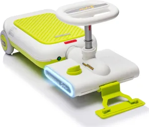 12V Kids Electric Go Kart, 3 in 1 Go Kart, Mop Cart with Adjustable Speed, Clean Car for Kids Ages 3 , Rechargeable Battery, Adjustable Mop Length, Mood Light and Music, Light Green