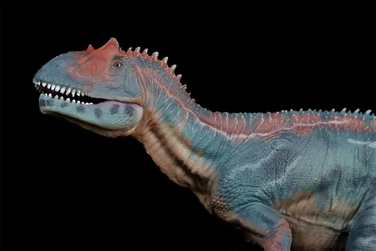 1:35 Scale Allosaurus Figure Theropoda Allosauridae Dinosaur Scientific Model Realistic Prehistoric Animal PVC Collector Decoration Gift for Adult (Blue)