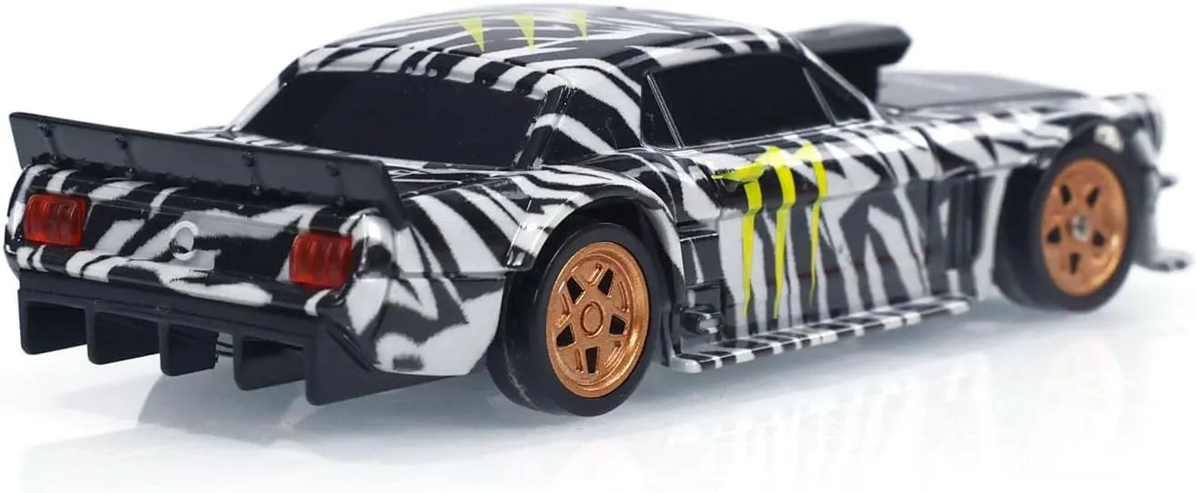 1/43 Scale RC Drift Race Car Gyro 4WD Ready to Go Mini Remote Control Car High Speed Hooby Model with Gyro(Zebra Print)