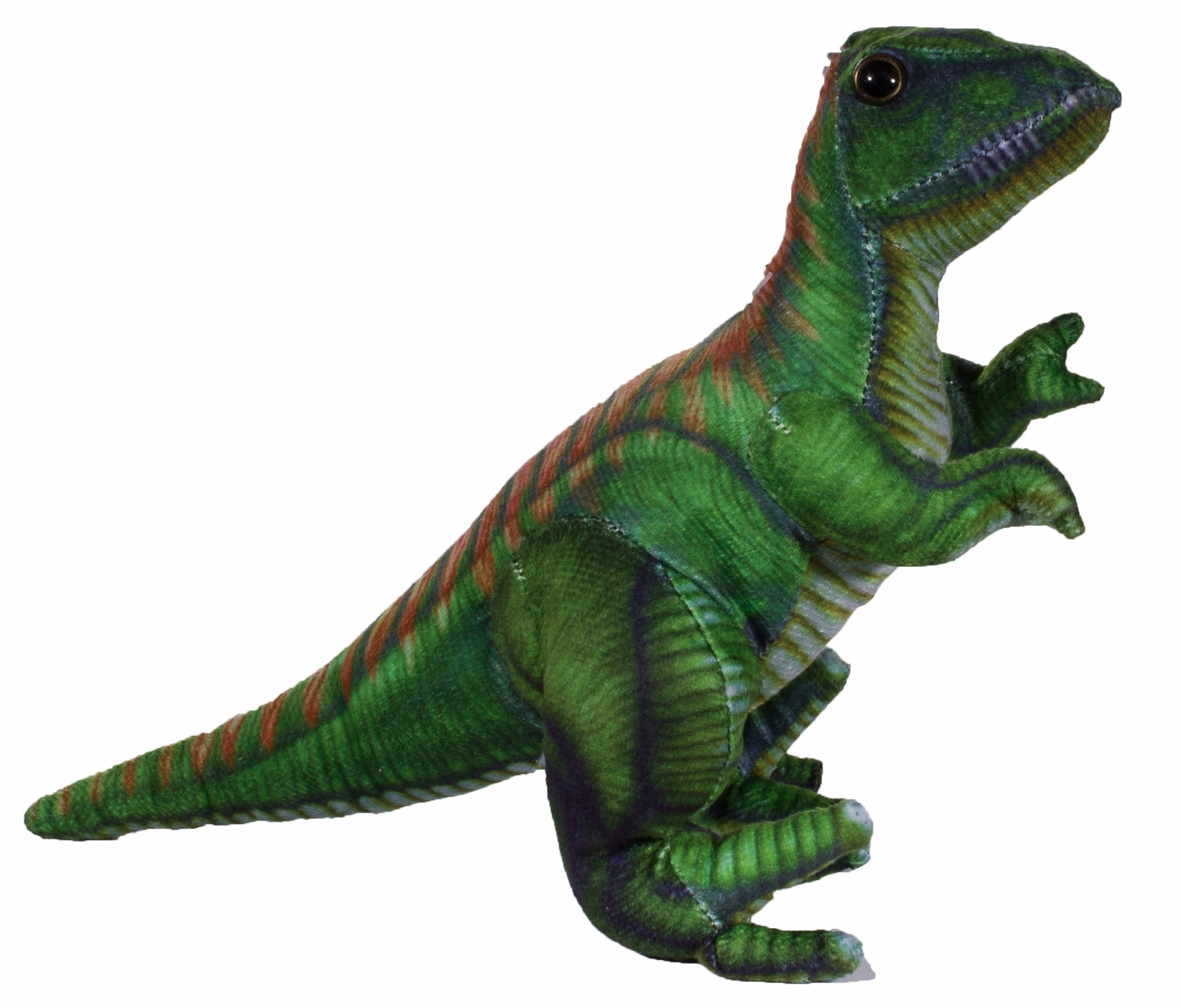 14 Inch Long Dinosaur Plush Toy With 3D Artwork Detail  (Velociraptor)