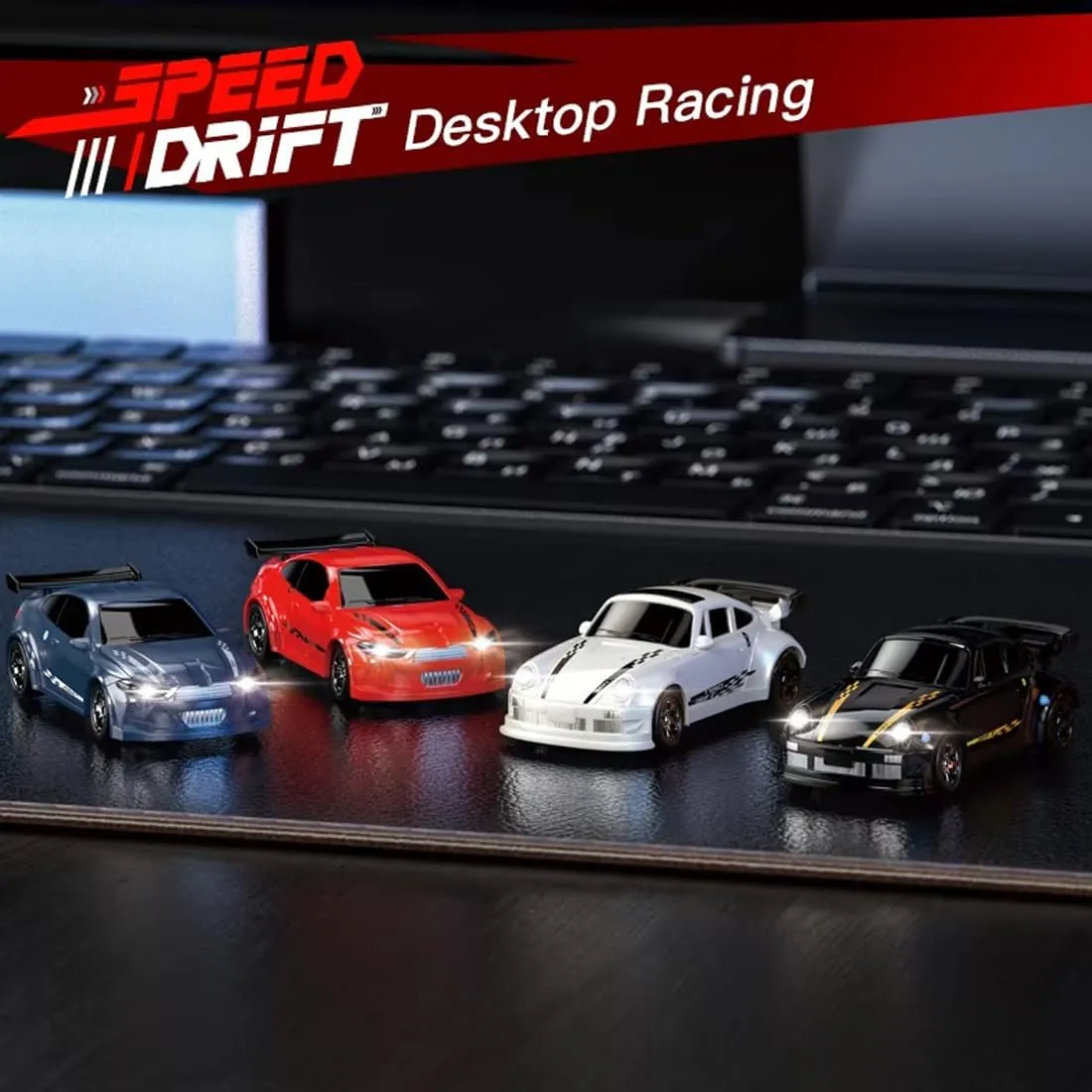 1/64 Scale Mini RC Drift Car, 2.4GHz Full Proportional Control 4WD RC Racing Car, Ideal for Office & Home Fun