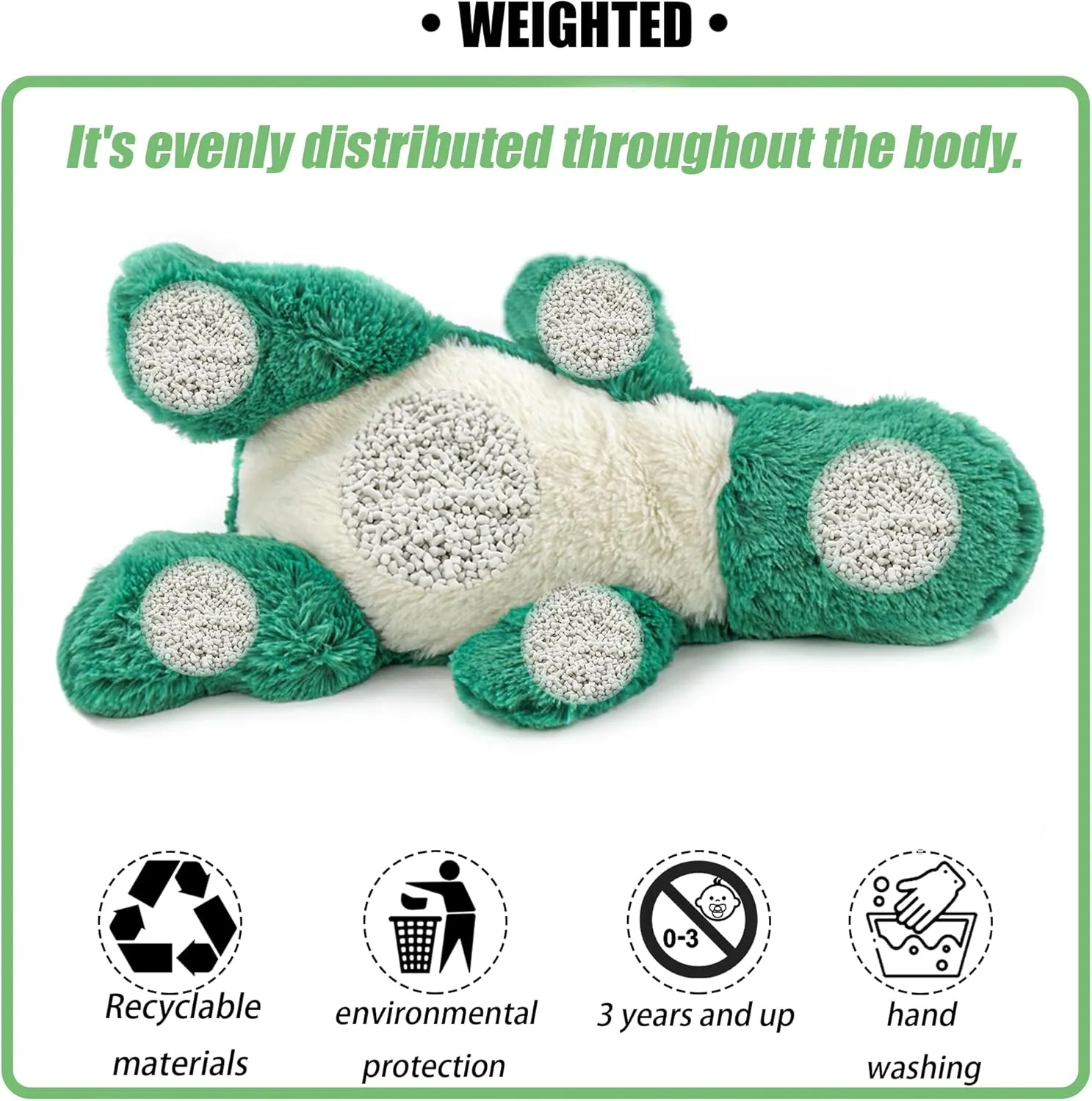 16" | 2 Pounds Green Dinosaur Weighted Stuffed Animals,Sensory Comfort Plush Throw Pillow Toy,Kawaii Plushies Hugging Toy Gifts for Kids & Adults (Dinosaur, 16 inch 2 Pounds)