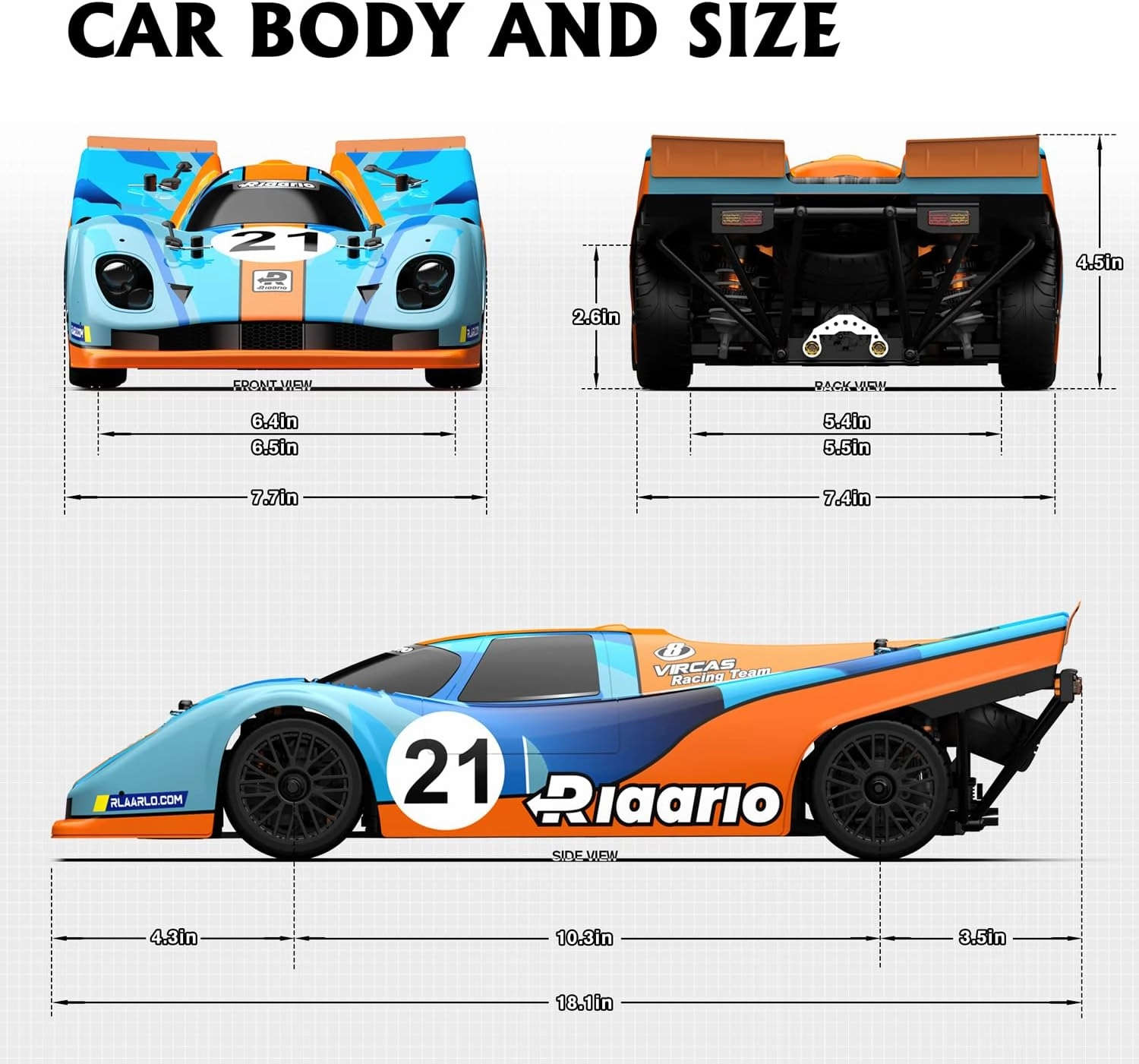 1:10 Brushless RC Car Alloy Roller for Adults, 4WD Hobby On-Road Race Car Roller with 1/8 Differential and Aluminum Shock Absorbers