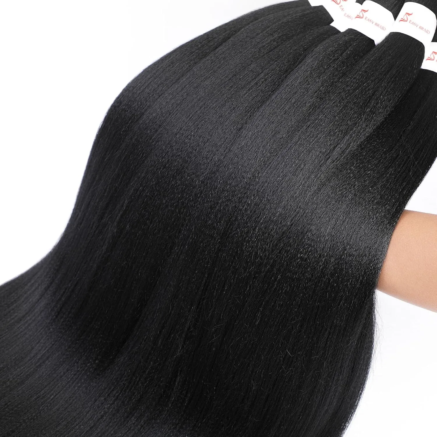 20 Inch Pre Stretched Braiding Hair 8 Pack Professional Pre Stretched Crochet Braids Hair For Human Braiding Twist Soft Yaki Perm Straight Synthetic Hair Extension For Women Girls (20Inch,2#)