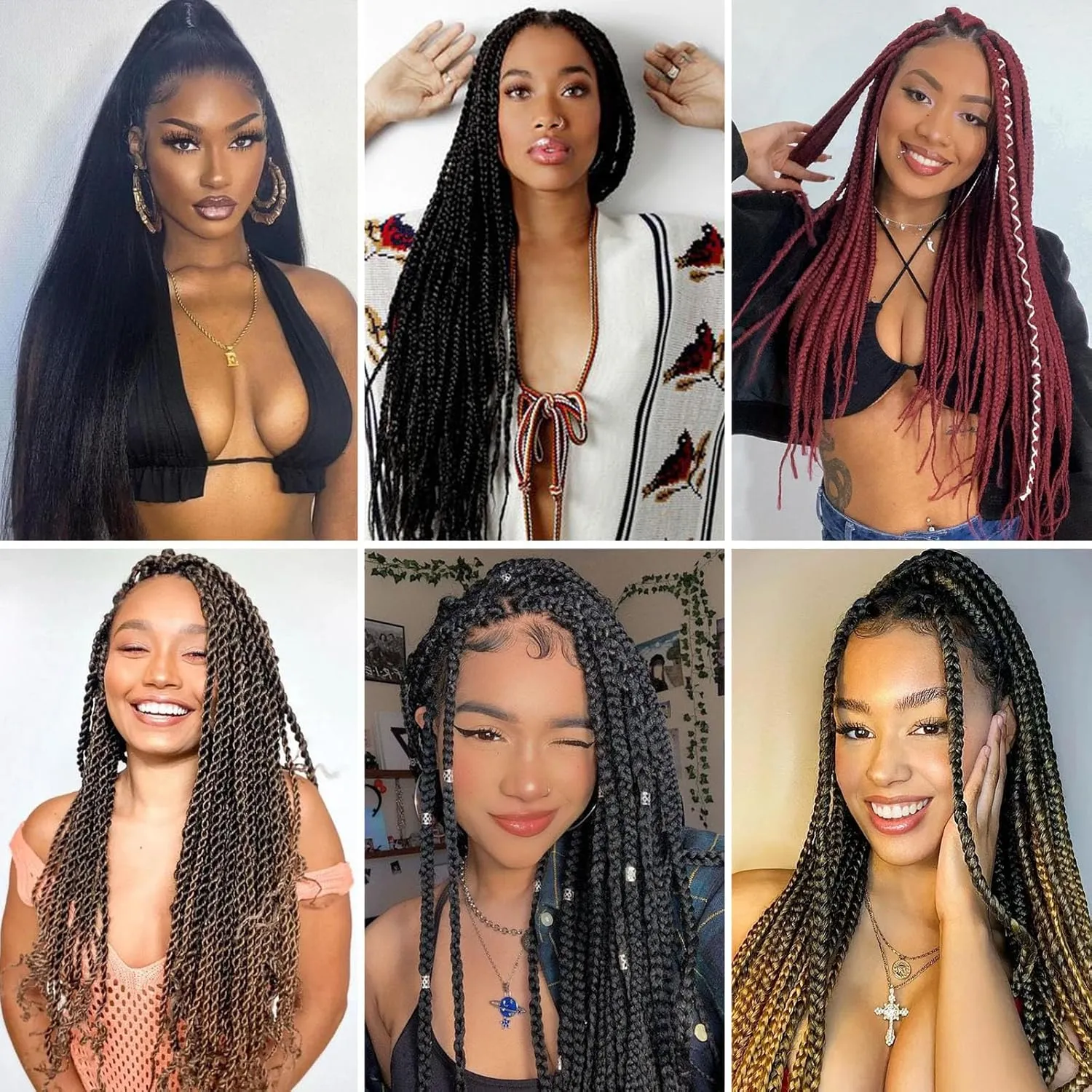 20 Inch Pre Stretched Braiding Hair 8 Pack Professional Pre Stretched Crochet Braids Hair For Human Braiding Twist Soft Yaki Perm Straight Synthetic Hair Extension For Women Girls (20Inch,2#)