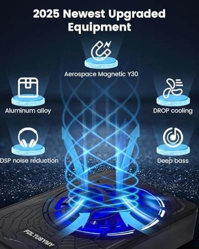 2025 Upgraded 10" 1200W Car Subwoofer, Slim Under Seat Powered Car Subwoofer, High/Low Level Input, Car/Truck Audio Sub Built-in Amplifier, with Blue LED Light