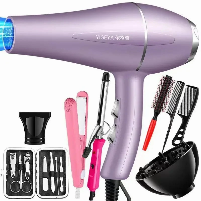 220V Hair Dryer Professional 1200W Gear Strong Power Blow Hair Dryer Brush