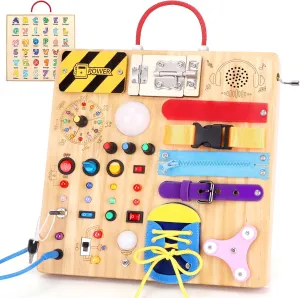 23 in 1 Busy Board Montessori Toys for Toddler and 1-3 Year Old Boys and Girls