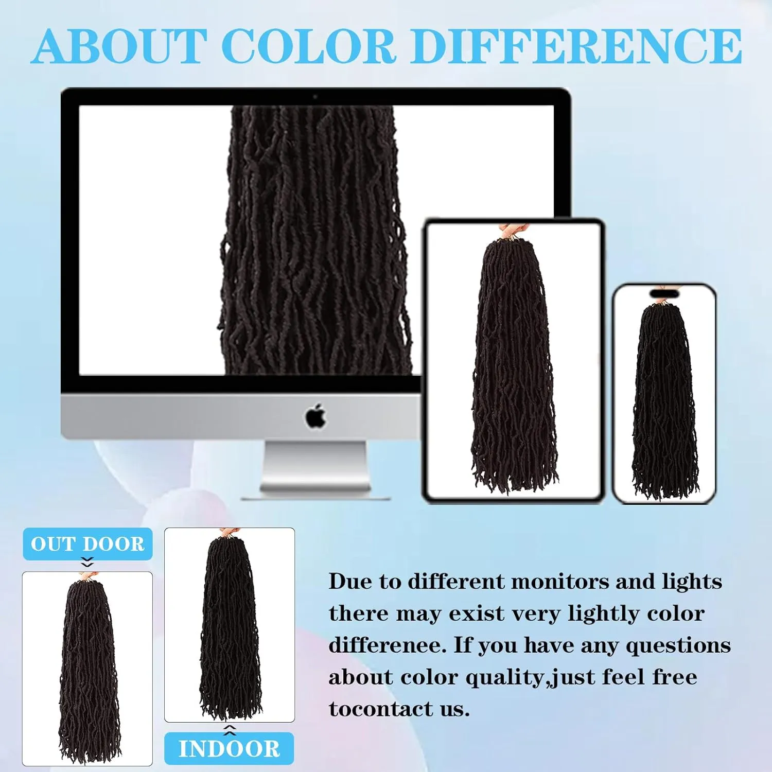 24 Inch Soft Locs Crochet Hair 8 Packs Pre Looped Faux Locs Crochet Braids Goddess Locs Hair For Black Women（24Inch 8pcs,4#）