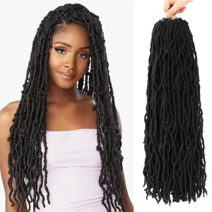 24 Inch Soft Locs Crochet Hair 8 Packs Pre Looped Faux Locs Crochet Braids Goddess Locs Hair For Black Women（24Inch 8pcs,4#）