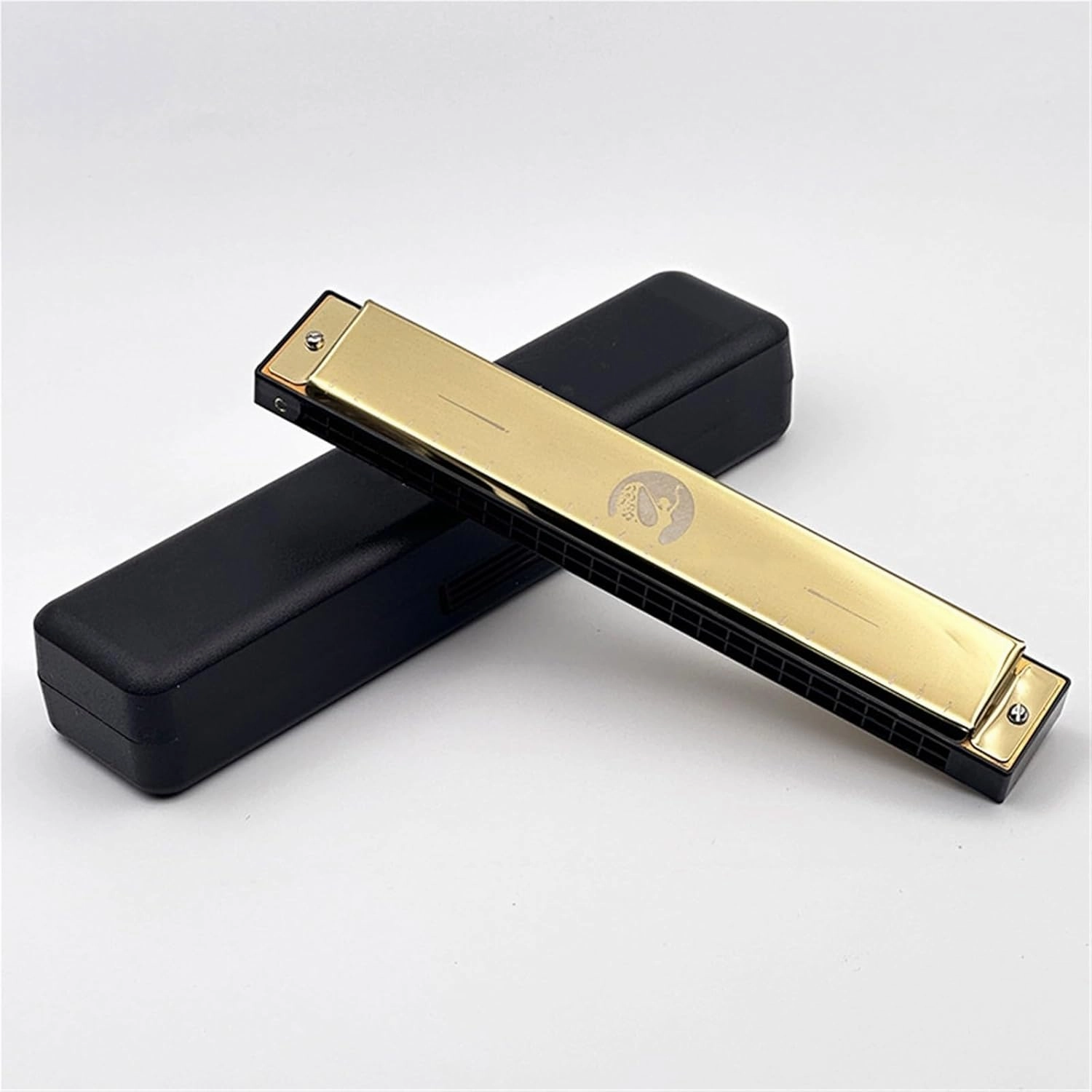 24 Hole Beginner Adult Performance Type C Tune Harmonica With Beautiful Tone(Gold)