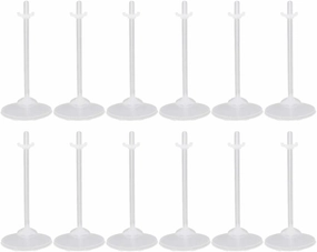 24pcs White Doll Stand Doll Support Rack Action Figure Display Rack for Window Doll Display Decoration Collection