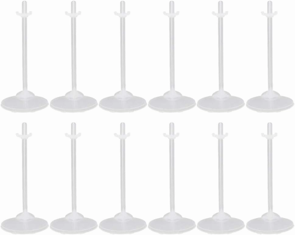 24pcs White Doll Stand Doll Support Rack Action Figure Display Rack for Window Doll Display Decoration Collection