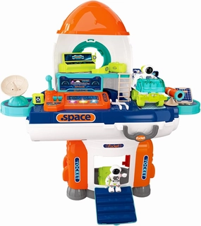 2 in 1 Space Rocket Astronaut Toys with Lights and Sounds, 17 Inches (Ages 3 and Up)