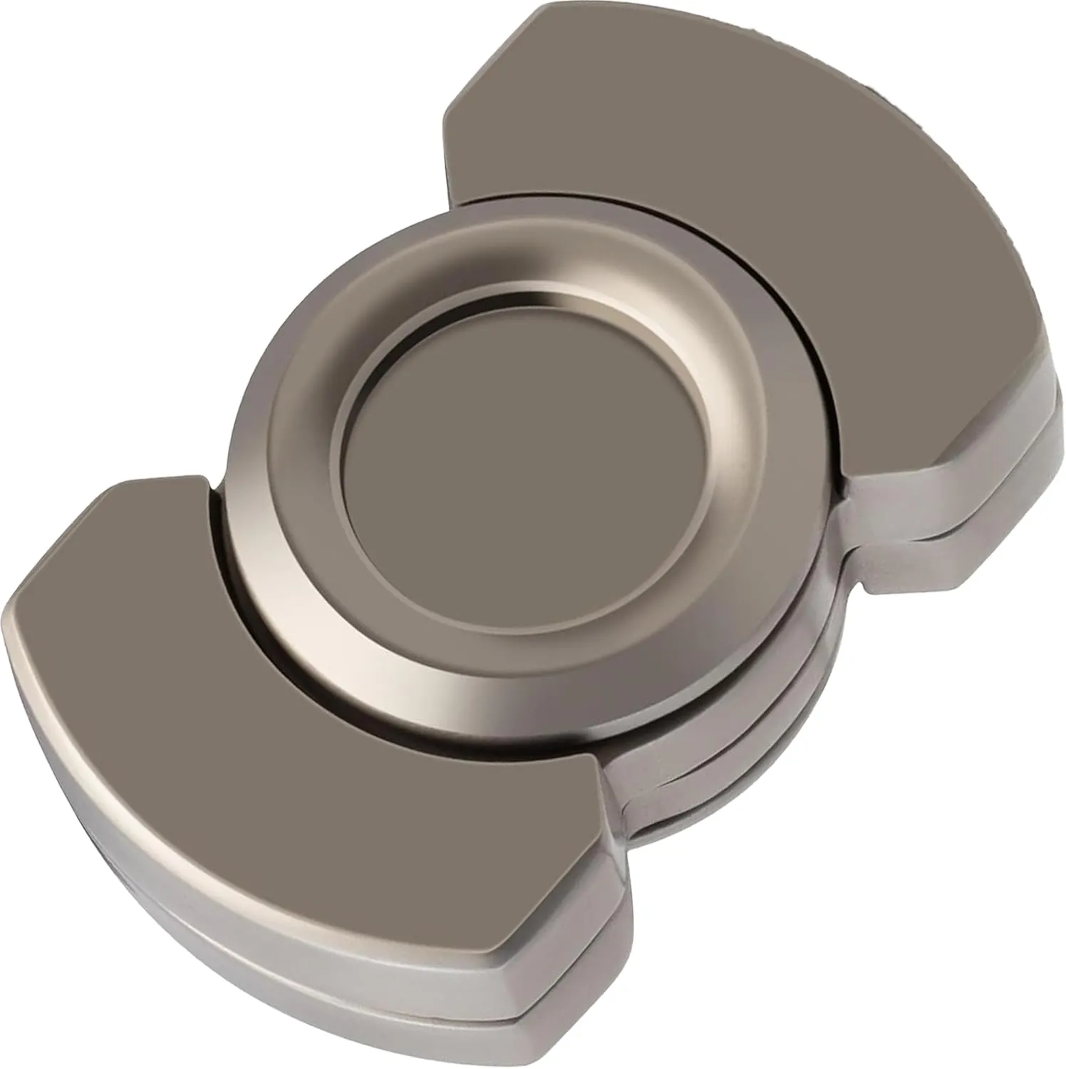 3 in 1 Fidget Toys for Adults, Metal Fidget Spinner Slider Haptic Slide Clicker, Cool Fidget Spinner Desk Toys for Anxiety Relieve Stress, Zinc Alloy, Silver