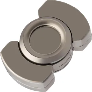 3 in 1 Fidget Toys for Adults, Metal Fidget Spinner Slider Haptic Slide Clicker, Cool Fidget Spinner Desk Toys for Anxiety Relieve Stress, Zinc Alloy, Silver