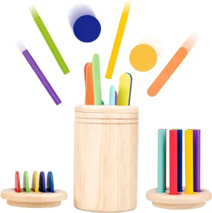 3-in-1 Montessori Toddler Toys - Educational Shape Sorter Stacking Games for Ages 1 2 3 year old, Preschool Learning Activities Toy, Wooden fidget Toys, Best for 12 15 18 Month Boy Girl Baby Gifts