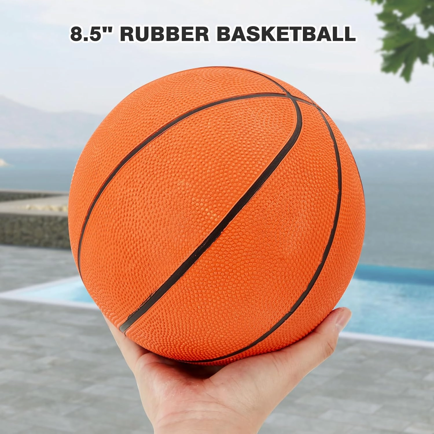 32“x23” Pool Basketball Hoop, 3.1FT-4.1FT Height Adjustable Poolside Basketball Hoop,Include Air Pump,Basketball, Made for Teens, Adults, Blue