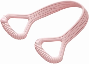 35 pounds Figure-8 Resistance Band - Home Fitness Aid for Shoulder Opening Back Strengthening and Posture Improvement (Pink)