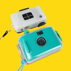 35mm Film Camera Bundle Reusable - Teal Underwater And Lomography Four Lens Camera