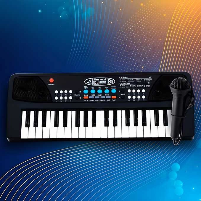 37 Keys Piano Keyboard Toy with Microphone, USB Power Cable & Sound Recording Function Analog Portable Keyboard