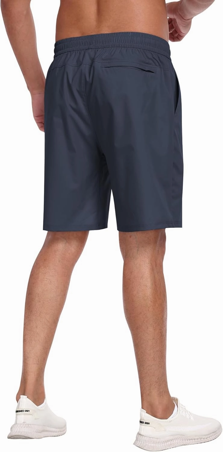 3 Pack Men's Athletic Running Shorts with Zipper Pockets,Quick Dry Gym Workout Basketball Hiking Shorts for Men