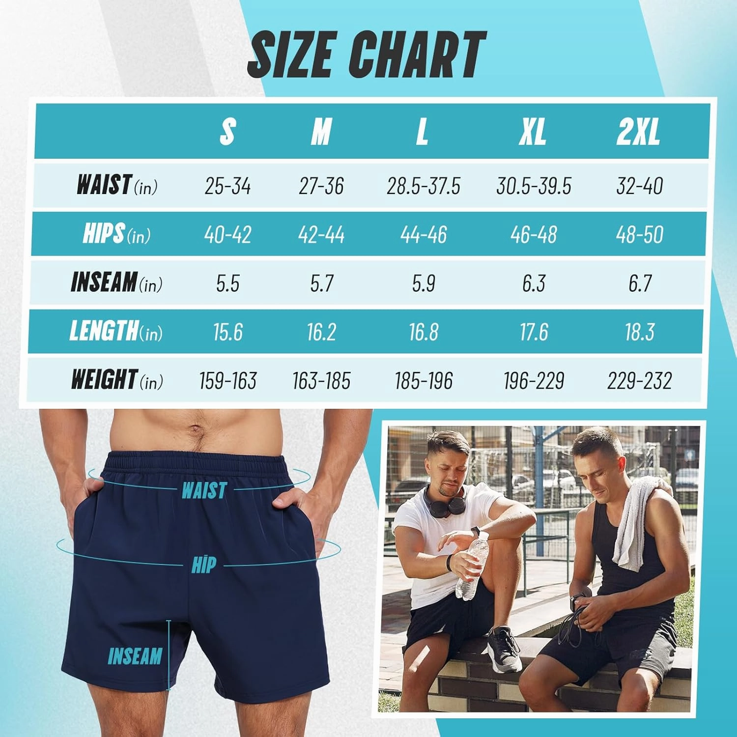 3 Pack Men's Gym Athletic Shorts - 5" Quick Dry Running Workout Shorts with Zipper Pockets for Casual Basketball