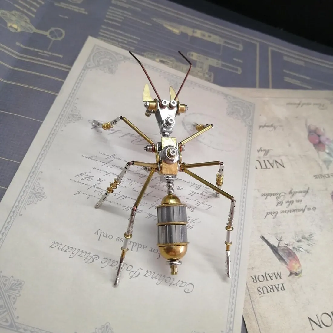 3D Metal Puzzles Kits for Adults, Mechanical Steampunk Little Ant Model Kit, Creative Tide Play Ideal for Gifts and Decorations, Static Version/ 100 PCS