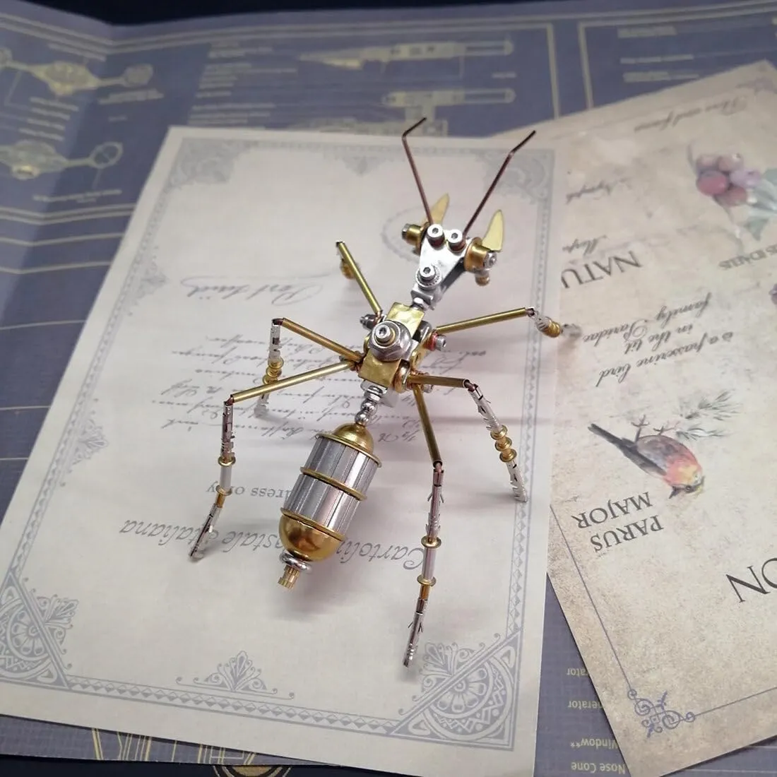3D Metal Puzzles Kits for Adults, Mechanical Steampunk Little Ant Model Kit, Creative Tide Play Ideal for Gifts and Decorations, Static Version/ 100 PCS