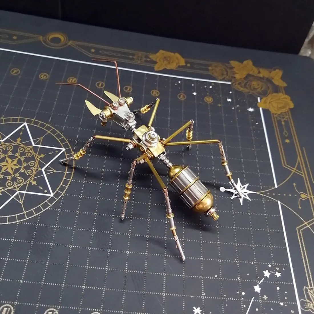 3D Metal Puzzles Kits for Adults, Mechanical Steampunk Little Ant Model Kit, Creative Tide Play Ideal for Gifts and Decorations, Static Version/ 100 PCS