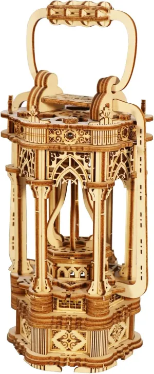 3D Wooden Puzzles DIY Rotating Vintage Lantern Hands-on Activity Desk Decor Gifts for Christmas