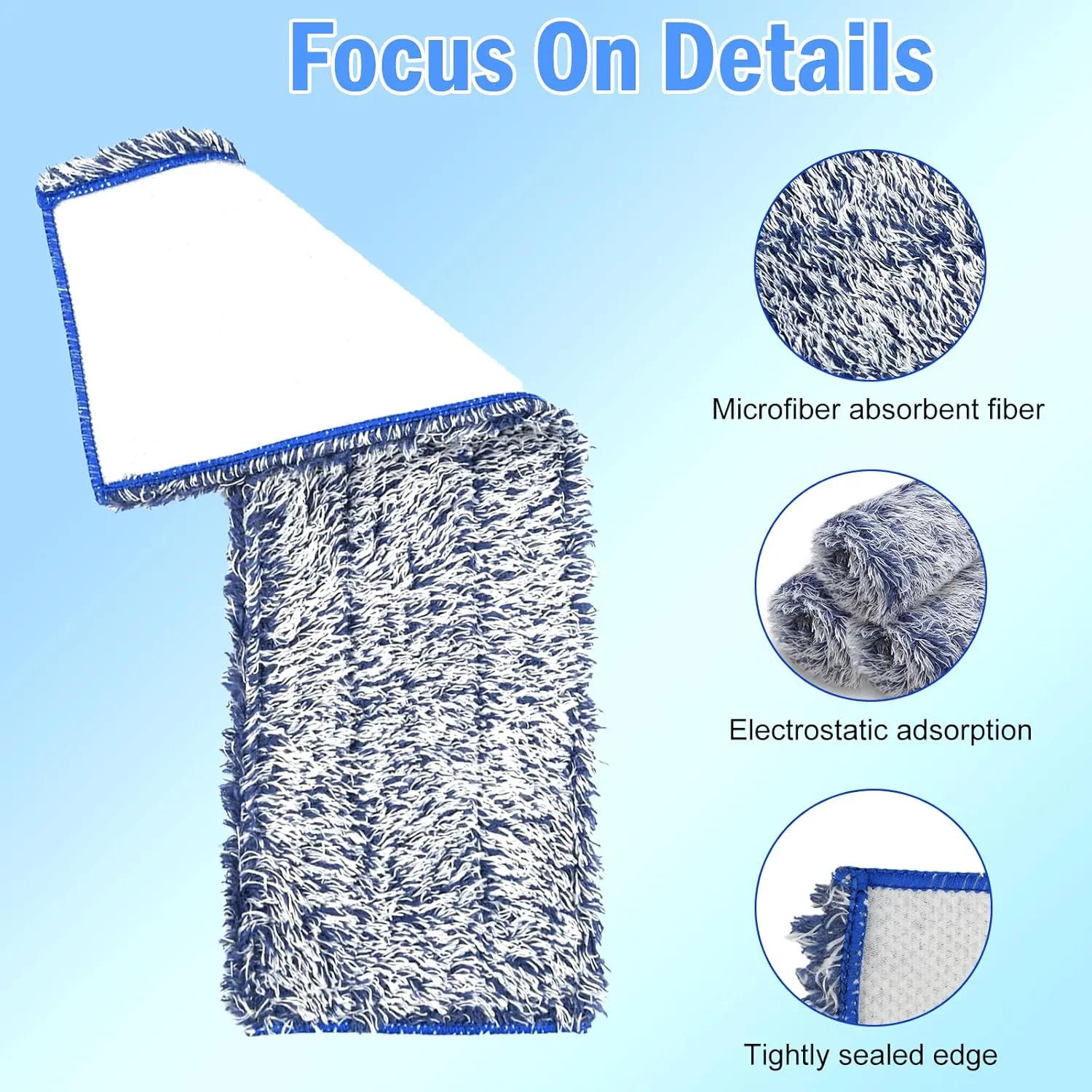 4 Pack Microfiber Dusting Pad for Bona Mops, Reusable Dust Pads for Multi-Surface Floors - Attracts and Removes Dust, Pet Hair and Dirt, Mop Pads Refill for Hard Surface Floors