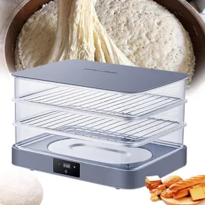 40L Bread Proofing Box (3-Layer Removable), Electric Dough Proofer Machine for Home Use, 450mmx330mm Large Size Inner Cavity, Adjustable Temperature  Timing(1min-24h),Automatic Humidity Control
