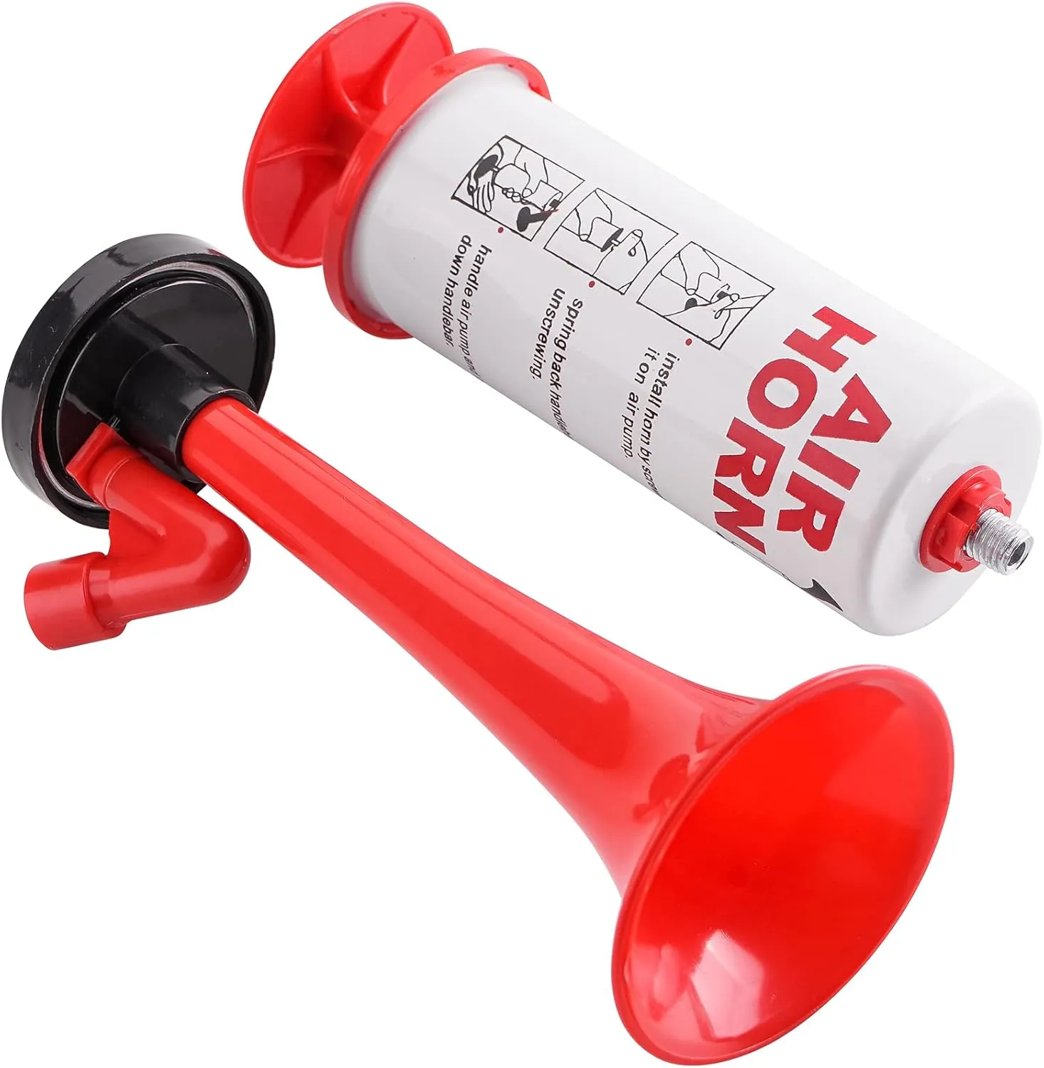 4Pcs Handheld Air Horn, Aluminum Portable Handheld Air Pump Horn, Loud Noise Maker Safety Horn for Boats Cars Sporting Events Camping Reusable Eco-Friendly (Handheld air horn 4pcs)