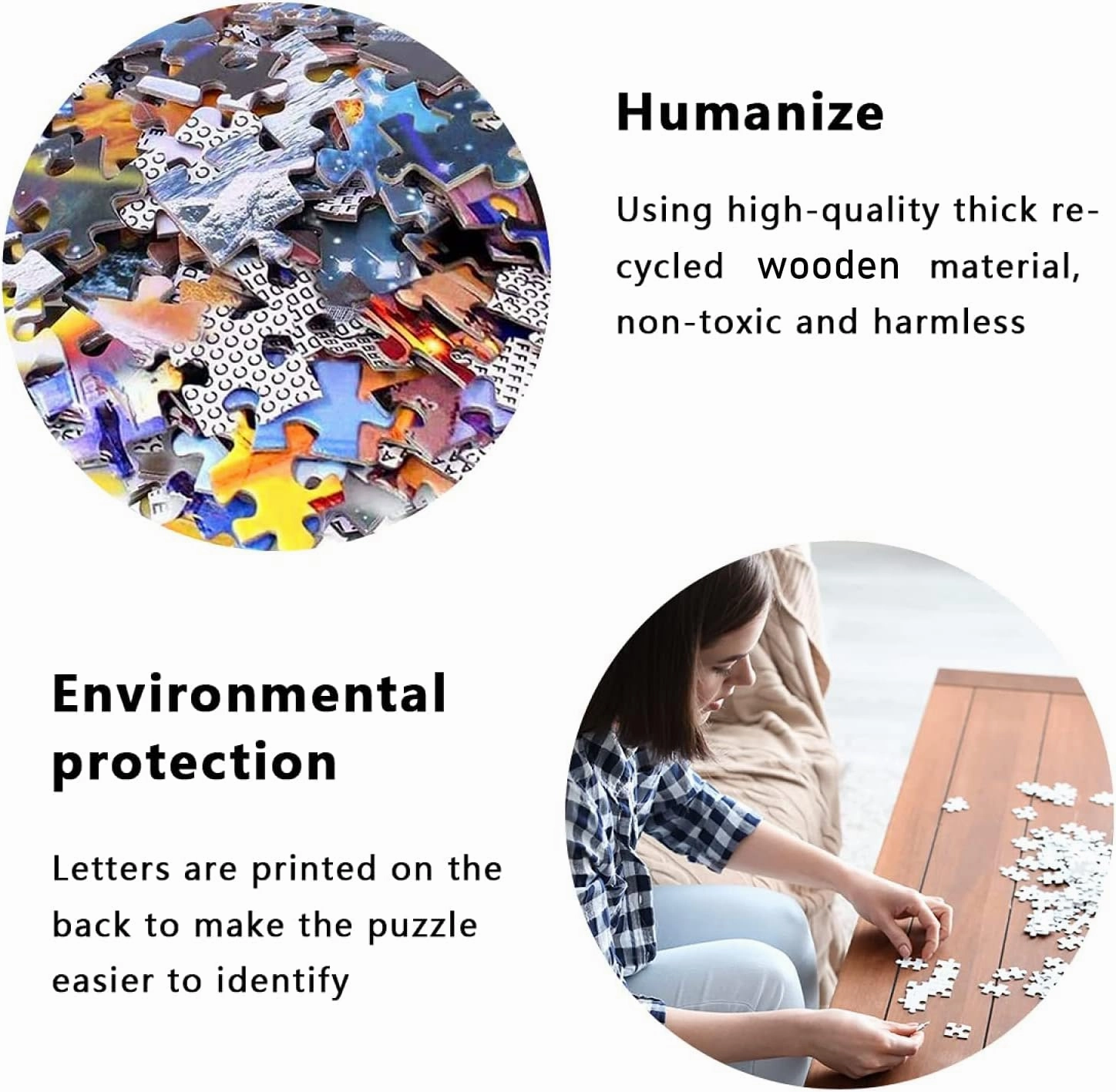 500 Pieces Jigsaw Puzzle for Adults Teens Kids, Forest Stream Fish Wood Jigsaw Puzzle, Brain Challenge Educational Game Relaxation Family Activities Decoration Puzzle