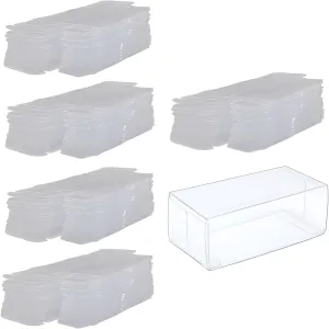 50Pcs 1/64 Scale Model Car Display Case Transparent Toy Car Display Boxes Clear PVC Boxes for Figurines Miniatures Models , S