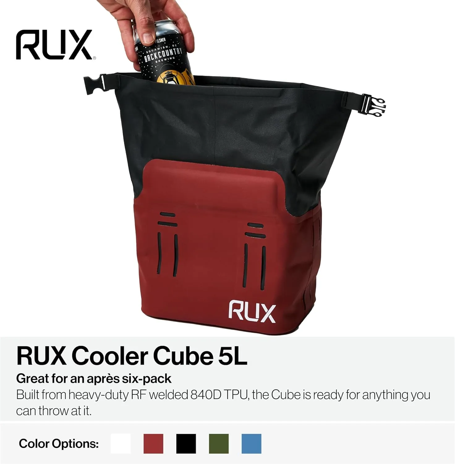 5L Cooler Cube - Our Small Cooler Bag is A Compact, Insulated Soft Cooler Perfect for Camping, Daily Carry, Or Van Life. Weatherproof, Modular, and Built to Go Anywhere.