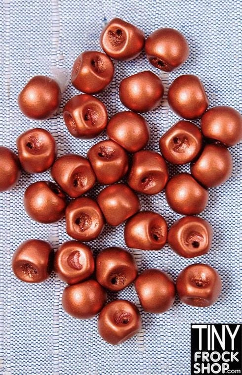 5mm - 12" Fashion Doll Czech Glass Mini Round Buttons - Set of 6!