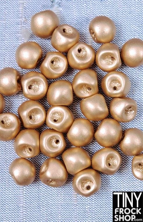 5mm - 12" Fashion Doll Czech Glass Mini Round Buttons - Set of 6!